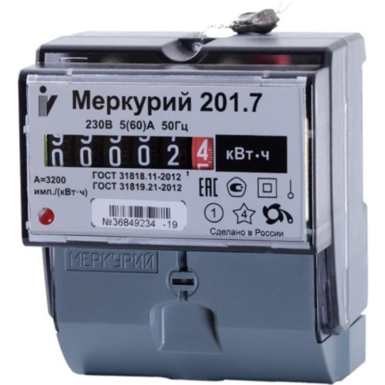 Счетчик электроэнергии «Инкотекс» Меркурий 201.7