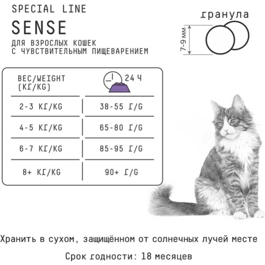 Корм для кошек «AJO» Sense, оленина, 10 кг