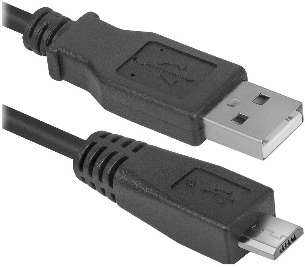 Кабель USB Defender USB08-03BH USB2.0 черный, AM-MicroBM, 1м