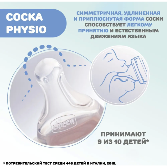 Бутылочка «Chicco» Well-Being Boy, 0+ месяцев, 28611210000, зеленый, 150 мл