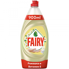 Сред­ство для мытья посуды «Fairy» ро­маш­ка и ви­та­мин E, 900 мл