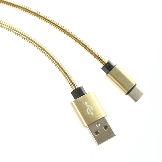 Кабель USB OMEGA TYPE-C-USB 1M GOLD OUFBB6CBOXGL METAL