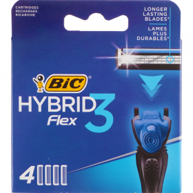 Кас­се­ты «Bic» Flex3 Hybrid, 4 шт