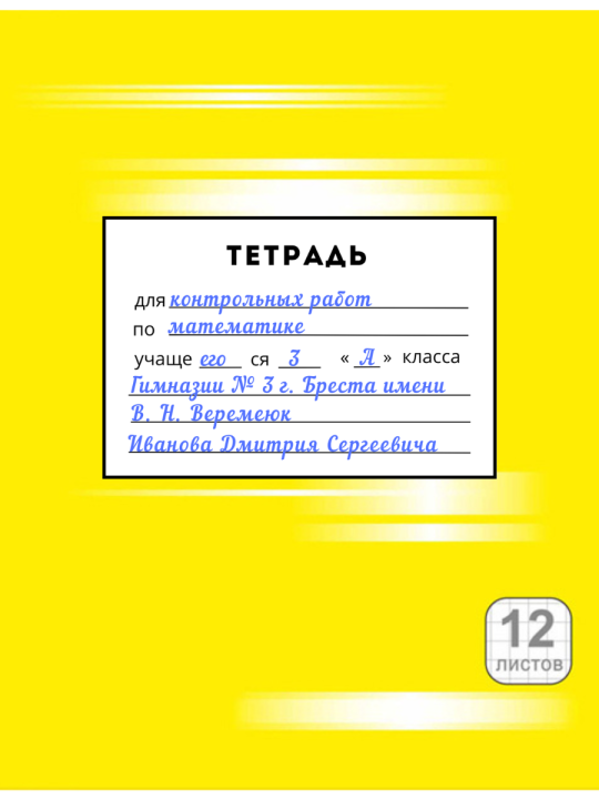 НАКЛЕЙКИ для тетрадей, 24 штуки