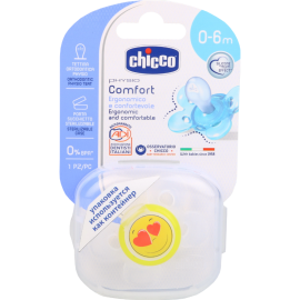 Пустышка «Chicco» Physio Comfort силиконовая Smile, 0-6 мес, 1 шт