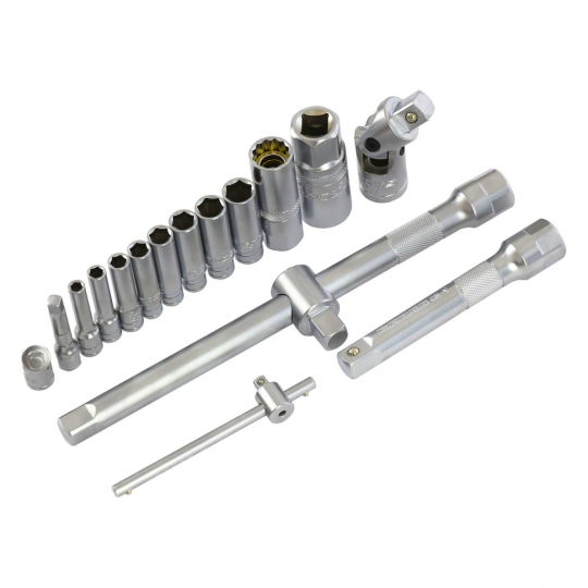 Набор инструментов, 1/4", 1/2", CrV, 120 зубьев, 78 предметов Gross