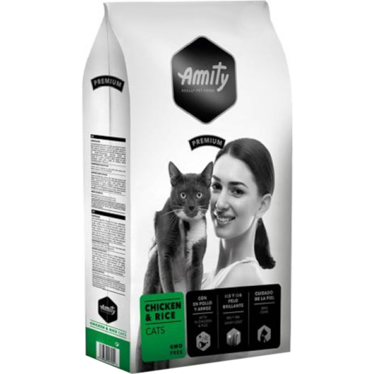 Корм для кошек «Amity» Premium Cats, с курицей и рисом, 1.5 кг