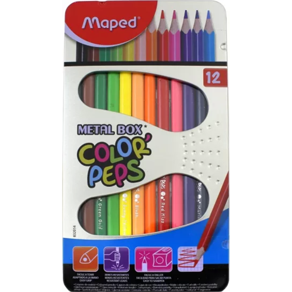 Набор акварельных карандашей «Maped» Color Peps, 12 цветов