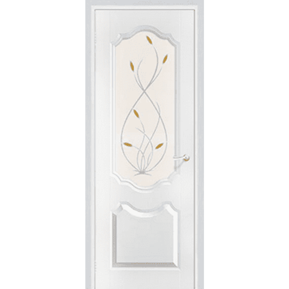 Дверь «Портадом» Орхидея, ДО Белоснежный/Матовое, 200х90 см 