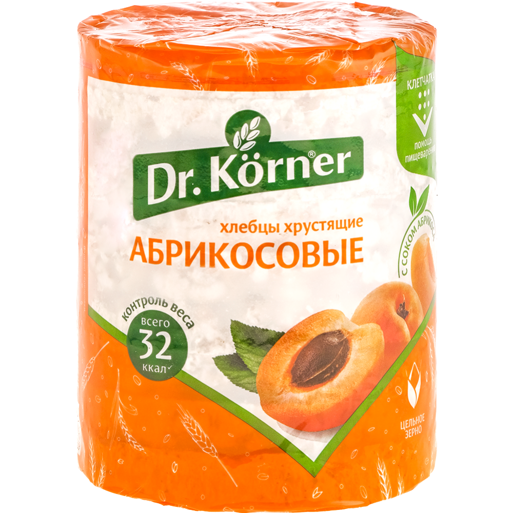 Хлебцы хрустящие «Dr.Korner» злаковый коктейль абрикосовый, 90 г #0