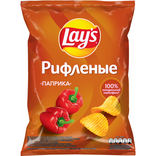 Чипсы рифлёные «Lay's» паприка, 140 г