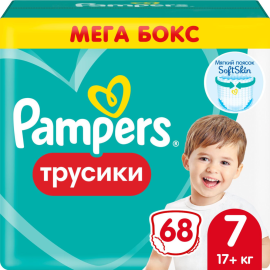 Подгузники-трусики «Pampers» Pants Size 7, 17+ кг, 68 шт