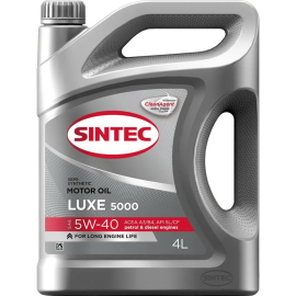 Моторное масло «Sintec» Luxe 5000 5W-40 API SL/CF, 600237, 4 л