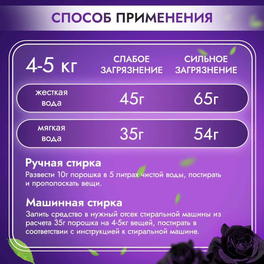 Стиральный порошок «Sano» Maxima Black, для темных тканей, 1.25 кг #5