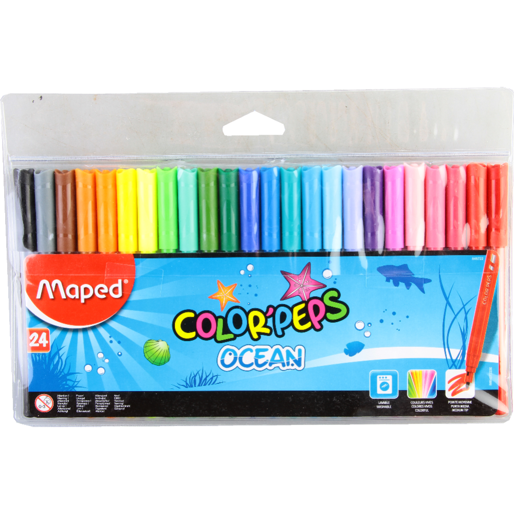 Фломастеры «Maped» Color Peps Ocean, 845722, 24 штуки