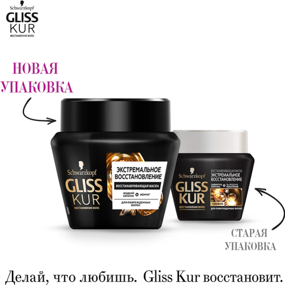 Маска для волос «Gliss Kur» Экстремальное восстановление, 300 мл