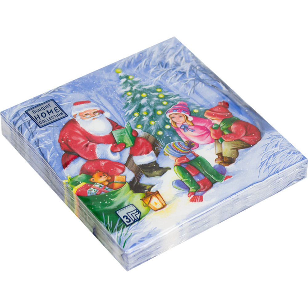 Салфетки «Bouquet» Home Collection Classic, Новогодние рассказы, 57811, 3 слоя, 33х33 см, 20 шт