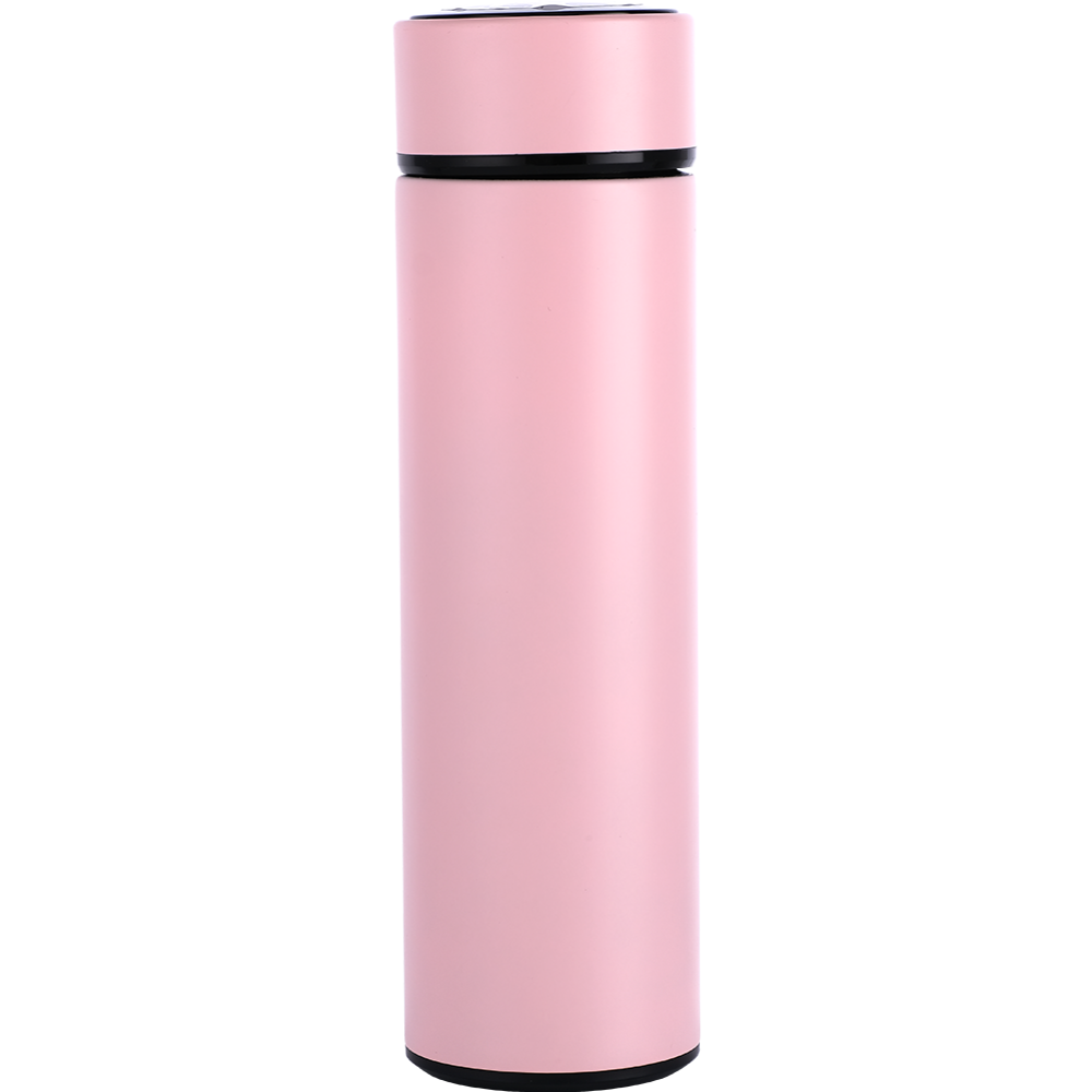 Термос «Swensson» с датчиком температуры, розовый, 400 мл