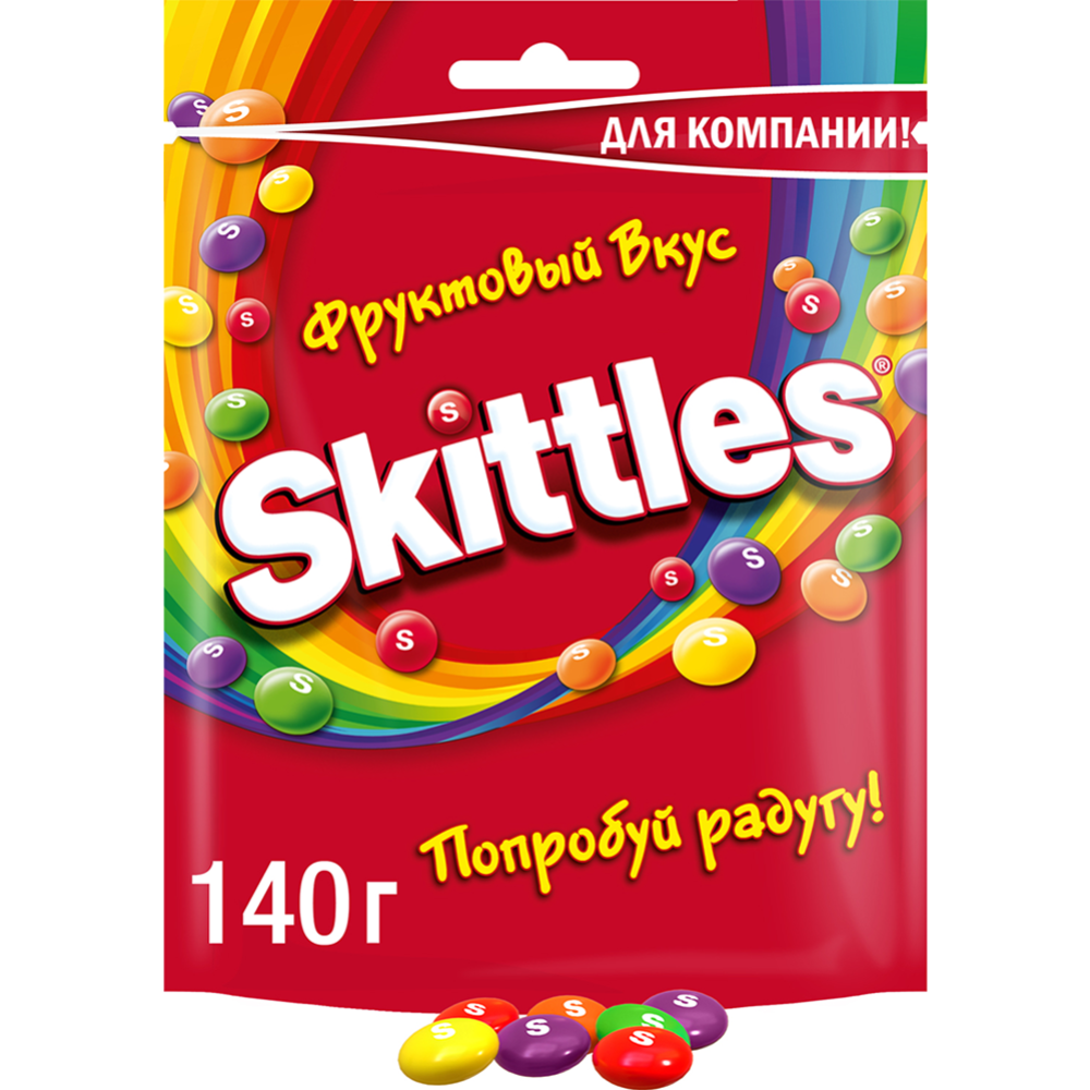 Драже же­ва­тель­ное «Skittles» фрукты, 140 г