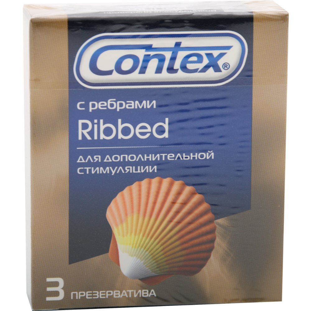 Презерватив «Contex» Ribbed ребристые 3 шт