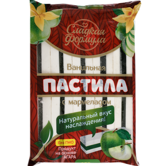 Пастила «Красный Мозырянин» ванильная, с мармеладом, вкус яблока, 250 г