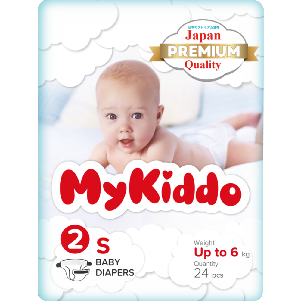 Подгузники детские «MyKiddo» Premium, размер S, 0-6 кг, 24 шт