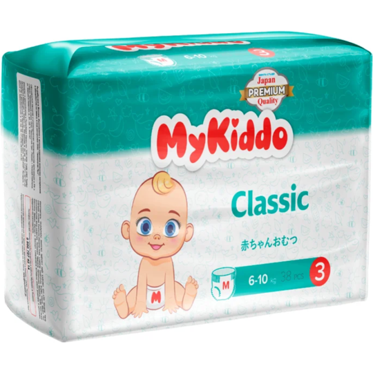 Подгузники-трусики детские «MyKiddo» Classic, размер M, 6-10 кг, 38 шт