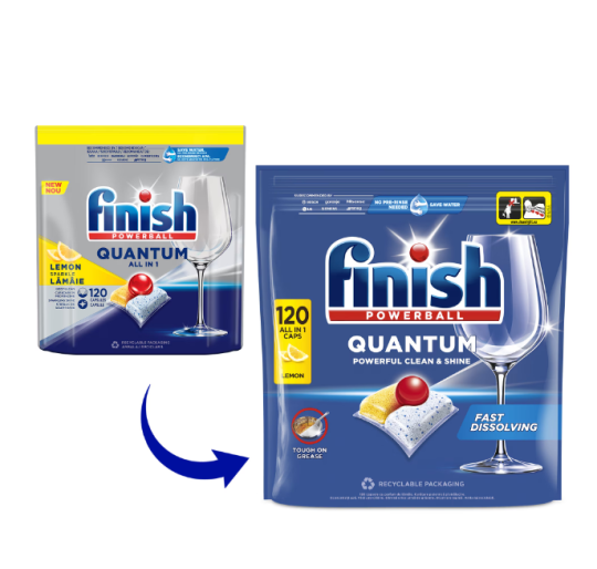 Капсулы для посудомоечных машин Finish Quantum All in Onel 120 шт. Lemon