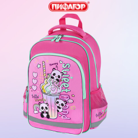 Рюкзак школьный  38x28х14 см ПИФАГОР SCHOOL "Sweet mood", 272086