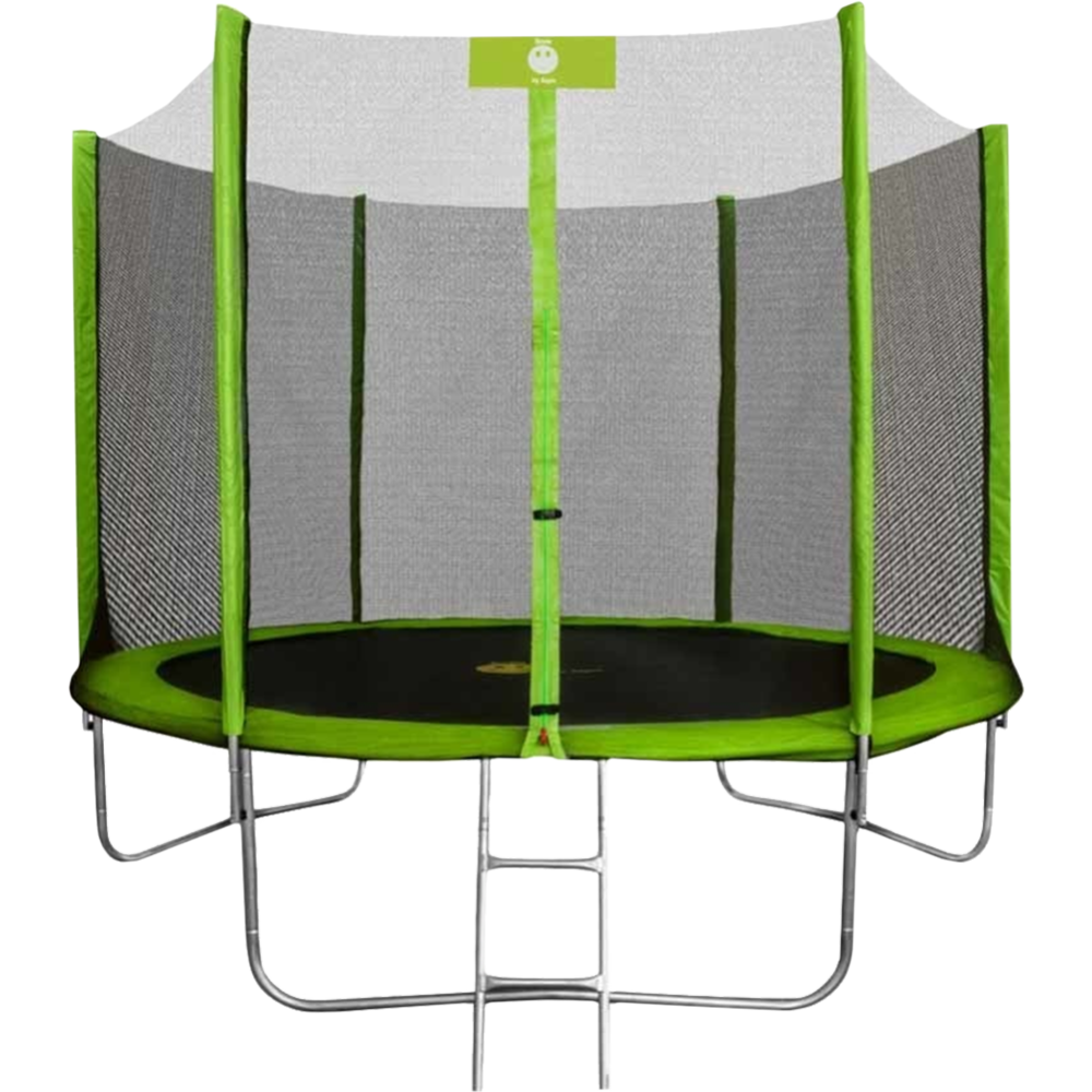 Батут «Smile» Outside, STG-252, с защитной сеткой и лестницей, зеленый