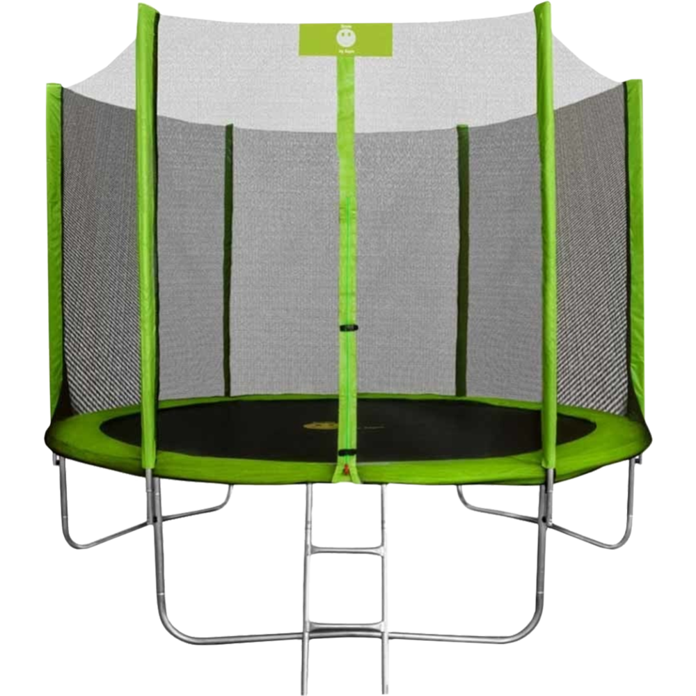 Батут «Smile» Outside, STG-312, с защитной сеткой и лестницей, зеленый