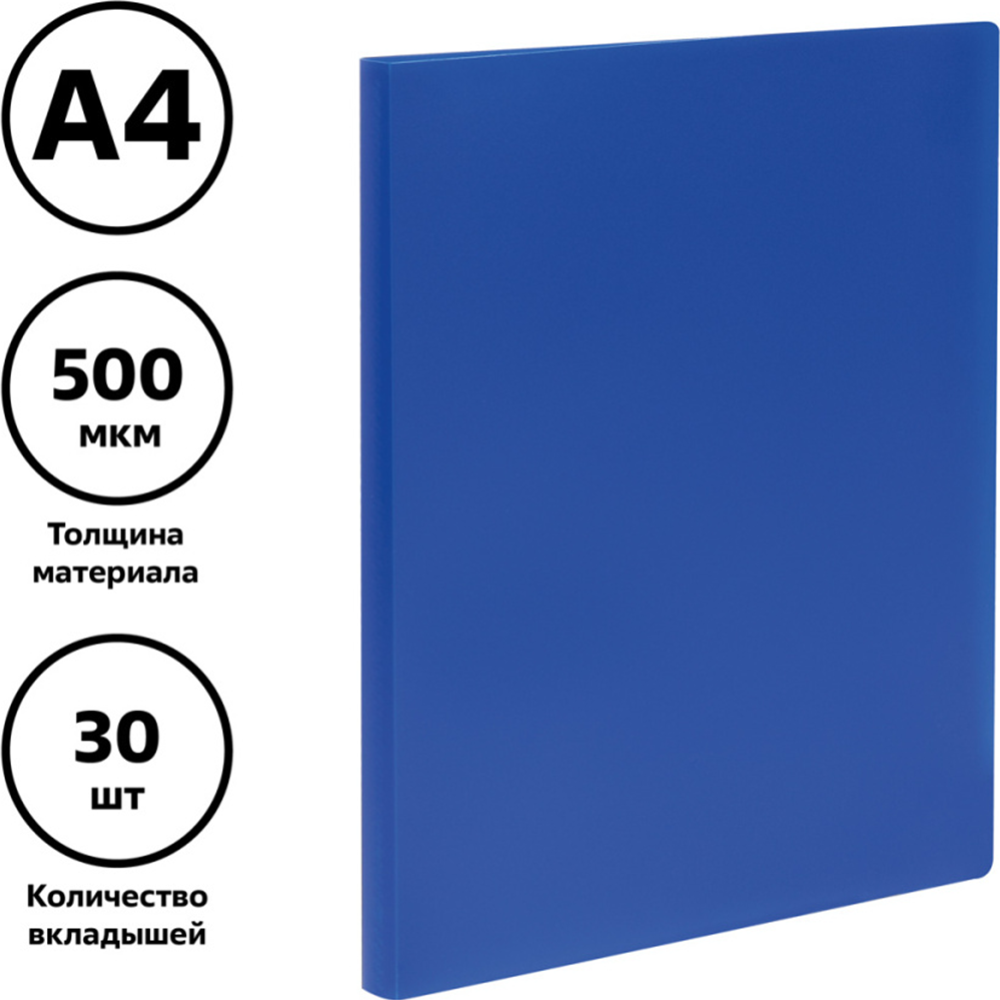 Папка с вкладышами «Стамм» ММ-32201, А4, синий