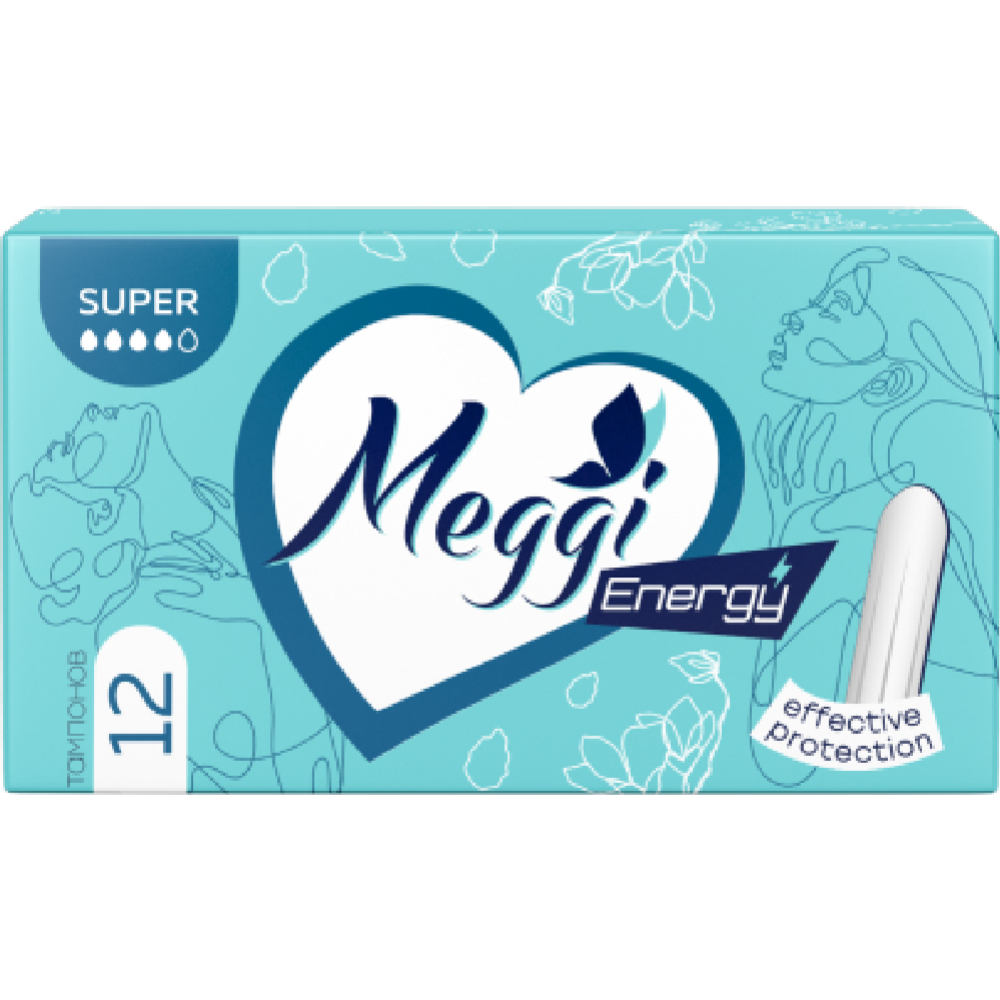 Тампоны «Meggi» Energy super, 12 шт #0
