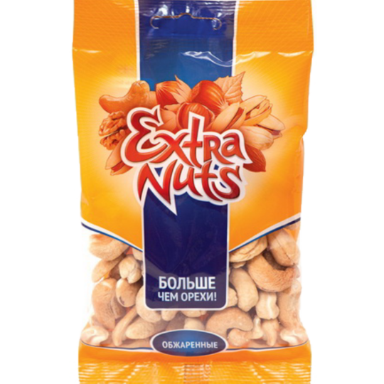 Кешью «Extra Nuts» ядра обжаренные, 70 г.