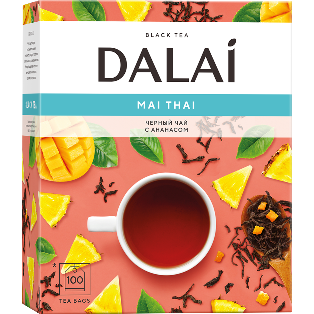 Чай черный «Dalai» Mai Thai с ананасом, 100 шт #0
