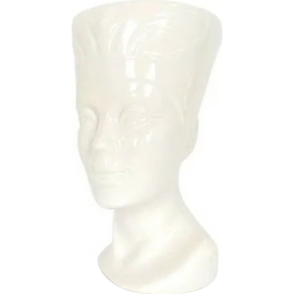 Кашпо «Голова Нефертити» 3473, белый, 15х24.5 см