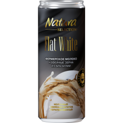 На­пи­ток мо­лоч­но-ко­фей­ный «Natura Selection» Flat White, 2,4%, 220 мл