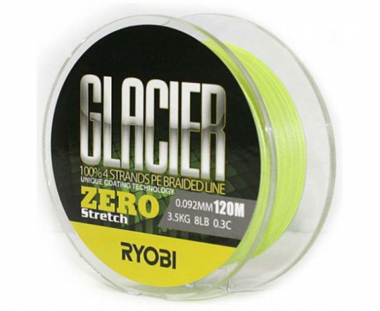 Плетёный шнур Ryobi PE Glacier X4 Жёлтый 0,203 (120м)