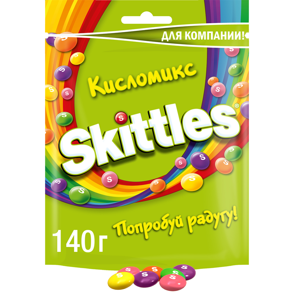 Драже жевательное «Skittles» кисломикс, 140 г