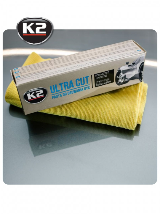 Полироль для кузова и фар / паста полировальная ручная K2 Ultra Cut (K0021), 100г