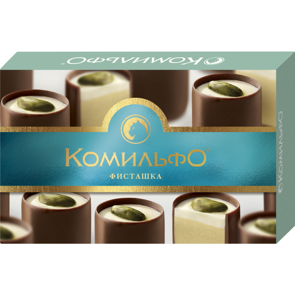 Конфеты шоколадные «Комильфо» с двухслойной начинкой, фисташка, 116 г #4