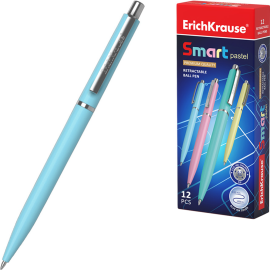 Ручка шариковая автоматическая «Erich Krause» Smart Pastel, арт. 55389, 0.7 мм, синий