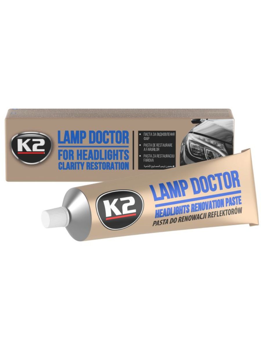 Паста для полировки фар из стекла и пластика K2 LAMP DOCTOR, 60г