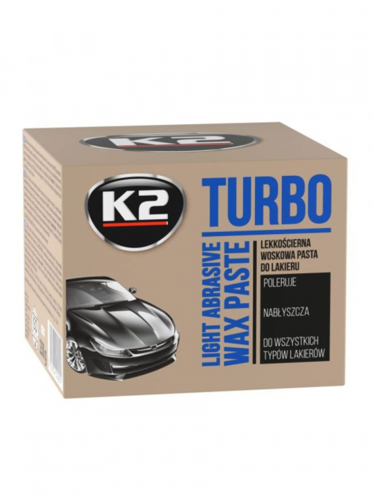 Полироль для кузова, полировальная паста + губка К2 TURBO, 250г