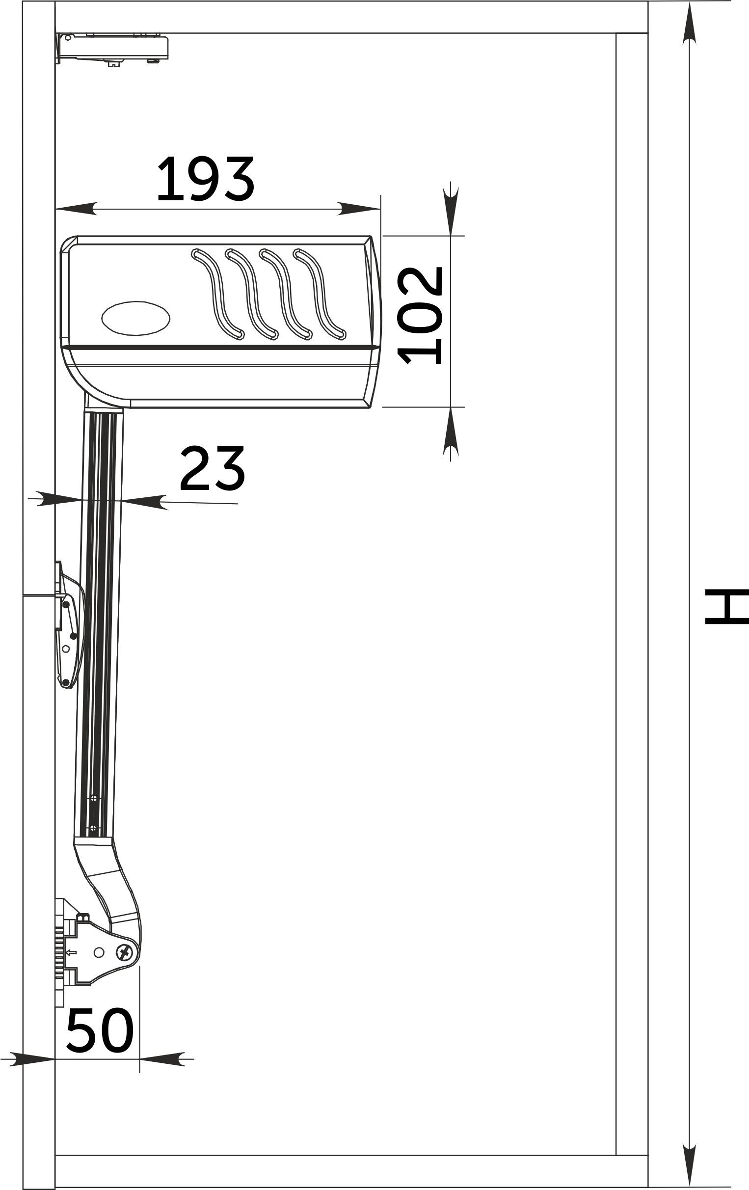 Подъемник Aks HERMES на две двери 8-9кг, с доводчиком, комплект 2шт