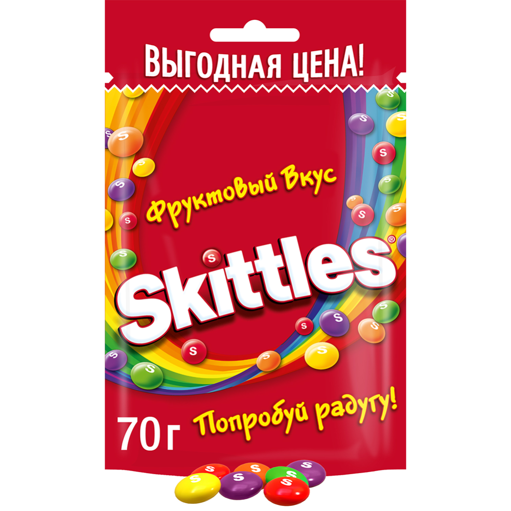 Драже же­ва­тель­ное «Skittles» фрукты, 70 г