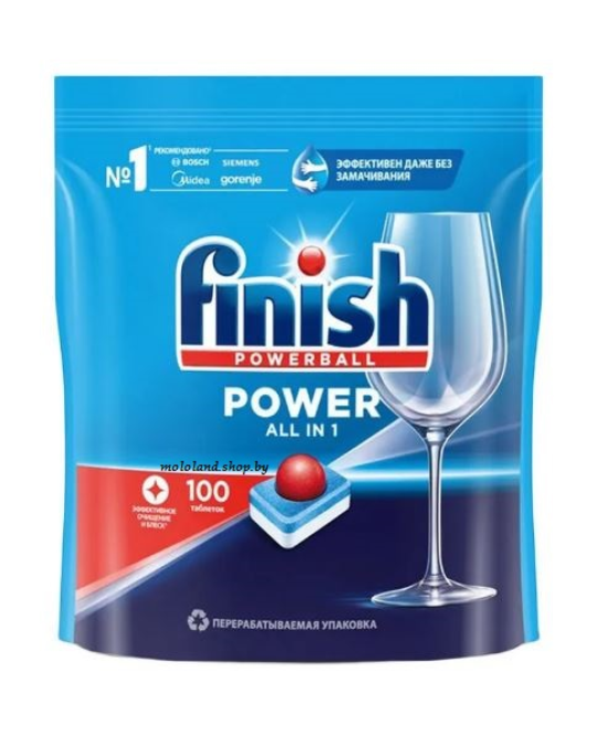 Таблетки для посудомоечной машины Finish Power, 100 шт.