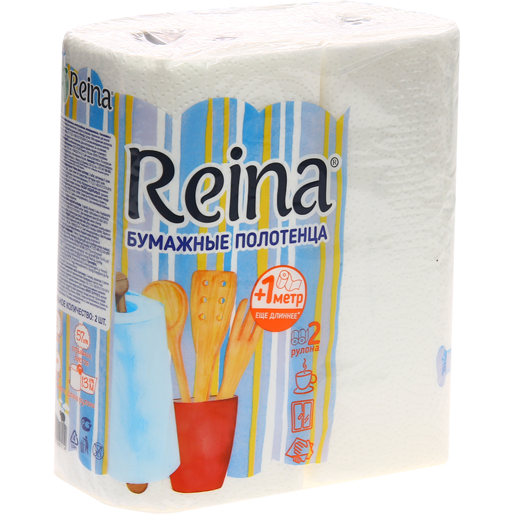 Бу­маж­ные по­ло­тен­ца «Reina» 2 рулона.