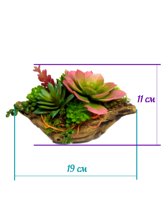 Композиция из искусственных суккулентов