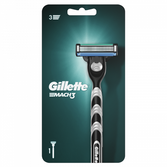 Бритва / станок для бритья мужской Gillette Mach 3 с 1 кассетой
